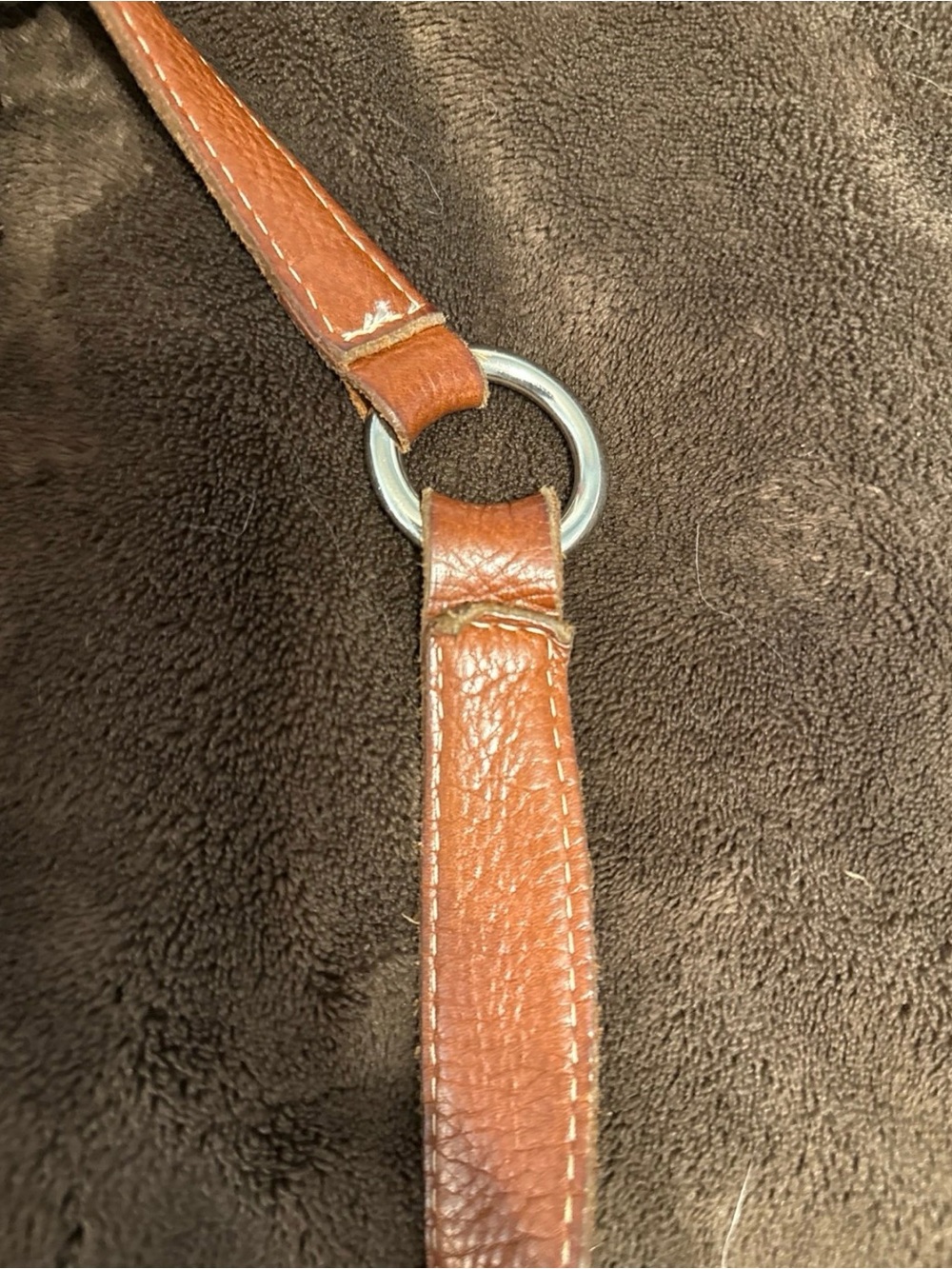 Roots Chestnut Leather Shoulder Bag with Cream Interior -EMILY SMALL SATCHEL - Picture 8 of 12